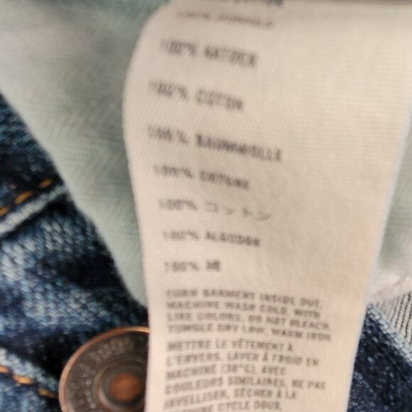 Abercrombie & Fitch Jeans Women's 10/30 Blue Mid Rise Button Fly Straight Distr - Picture 10 of 12